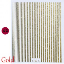 NAIL ART STICKER Gold B141