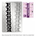 Moyra Stamping Plate 132 The Perfect French + Gratis Try-on plate Sheet