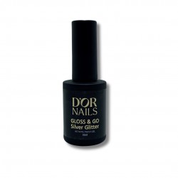 D'OR NAILS - Gloss & Go Silver Glitter 10ml