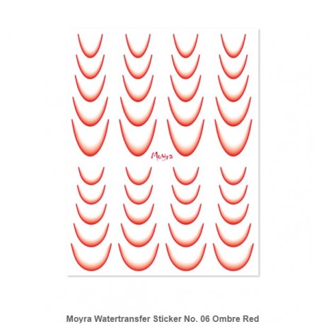 Moyra Watertransfer Sticker No. 06 Ombre Red