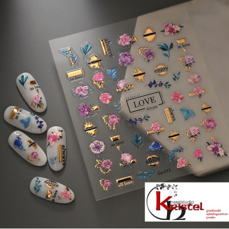 Easy Nail Art Sticker B565