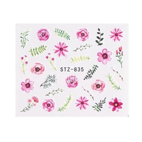 Bloem waterdecals/nail stickers 20 stuks