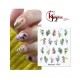 Bloem waterdecals/nail stickers 20 stuks