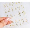 Easy Nail Art Sticker NAIL DECALS 002 GOLD