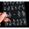 Easy Nail Art Sticker NAIL DECALS 003 WIT