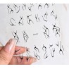 Easy Nail Art Sticker NAIL DECALS 004 BLACK