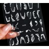 Easy Nail Art Sticker NAIL DECALS 010 WIT