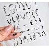Easy Nail Art Sticker NAIL DECALS 011 BLACK