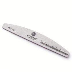 Inveray Nail File 100/180 Halfmoon Grey  25 stuks
