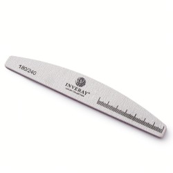 Inveray Nail File 180/240 Halfmoon Grey   25 stuks