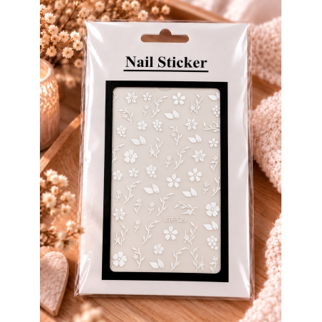Nail Art Sticker White N054