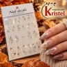 Easy Nail Art Sticker NAIL DECALS 001 SILVER