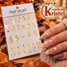 Easy Nail Art Sticker NAIL DECALS 002 GOLD