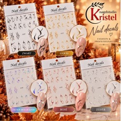 Easy Nail Art Sticker NAIL DECALS 003 WIT