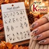 Easy Nail Art Sticker NAIL DECALS 004 BLACK