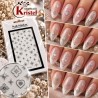 Easy Nail Art Sticker N047 Silver