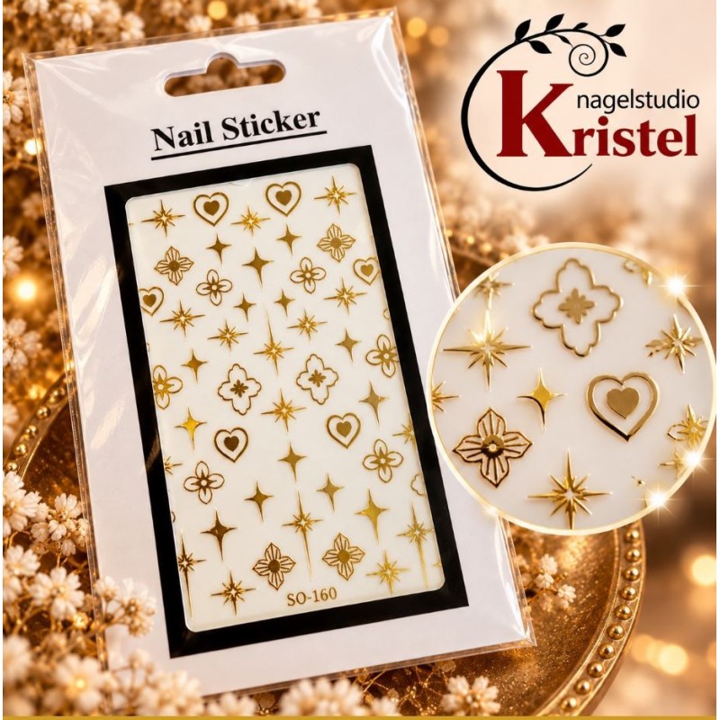 Easy Nail Art Sticker N048 Gold