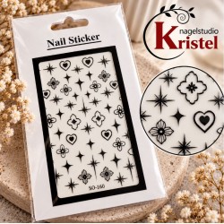 Easy Nail Art Sticker N050 Black