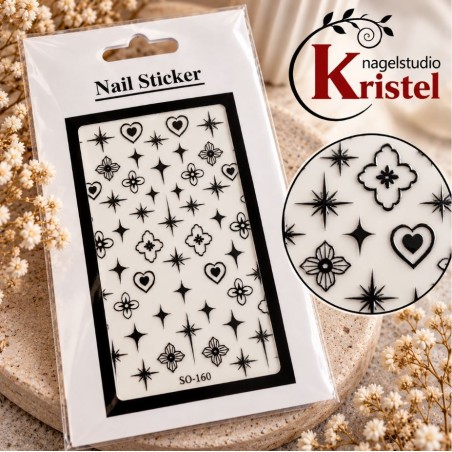 Easy Nail Art Sticker N050 Black