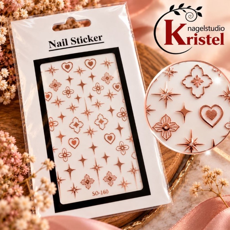 Easy Nail Art  Sticker N051 Rose Gold