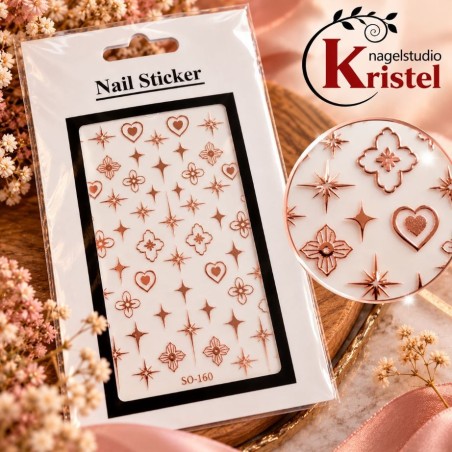 Easy Nail Art  Sticker N051 Rose Gold