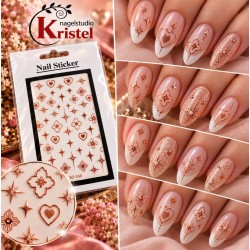 Easy Nail Art  Sticker N051 Rose Gold