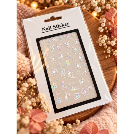 Easy Nail Art Sticker N029 White