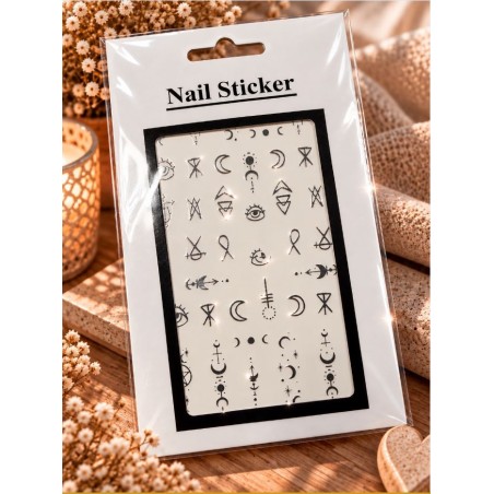 Nail Art Sticker N046 Black