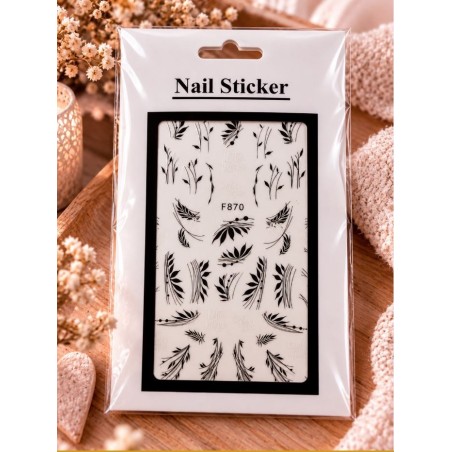 Easy Nail Art Sticker N052 Black