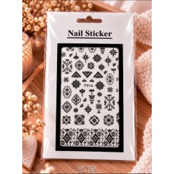 Easy Nail Art Sticker N058 Black