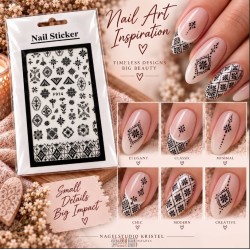 Easy Nail Art Sticker N058 Black