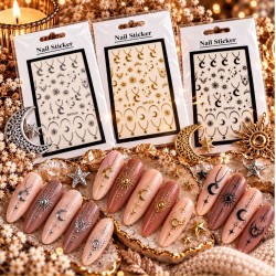 Easy Nail Art Sticker N043 Silver
