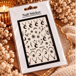 Easy Nail Art Sticker N045 Black