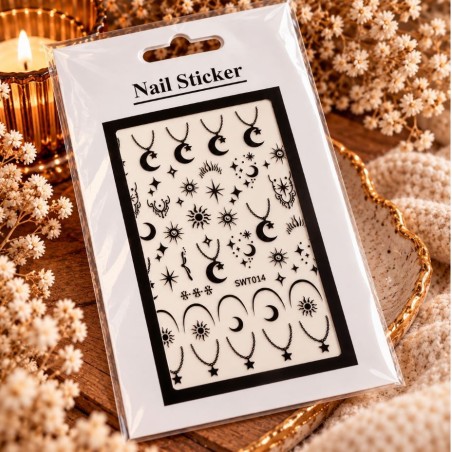 Easy Nail Art Sticker N045 Black