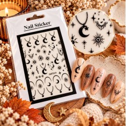 Easy Nail Art Sticker N045 Black