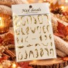 Easy Nail Art Sticker NAIL DECALS 008 GOLD