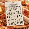 Easy Nail Art Sticker NAIL DECALS 011 BLACK