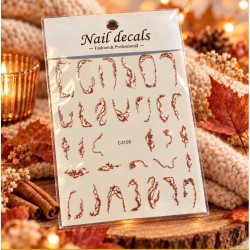 Easy Nail Art Sticker NAIL DECALS 013 ROSE GOLD
