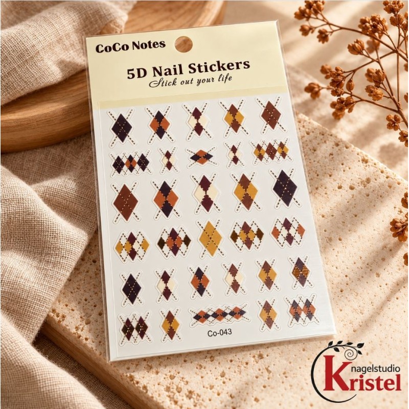 Easy Nail Art Sticker CoCo Notes 1224
