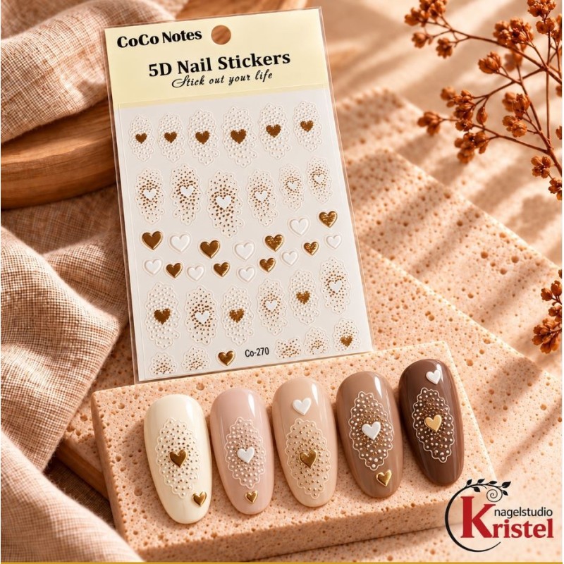 Easy Nail Art Sticker CoCo Notes B563