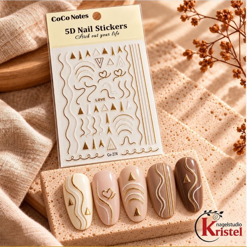 Easy Nail Art Sticker CoCo Notes B577