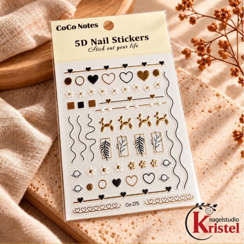 Easy Nail Art Sticker CoCo Notes B578