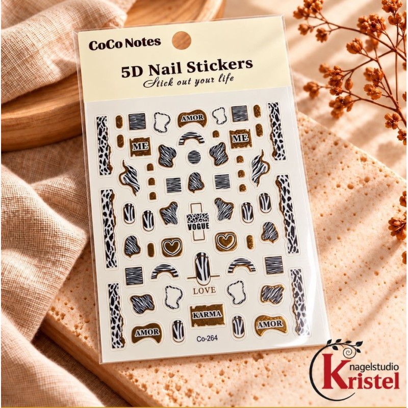 Easy Nail Art Sticker CoCo Notes B568
