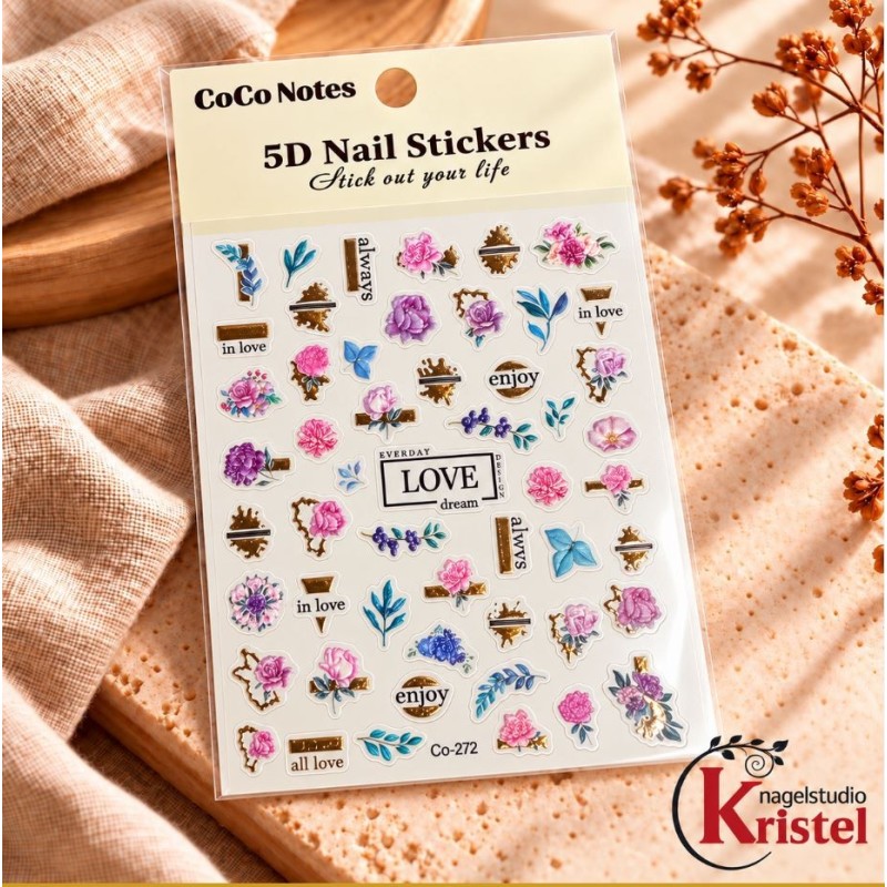 Easy Nail Art Sticker CoCo Notes B565