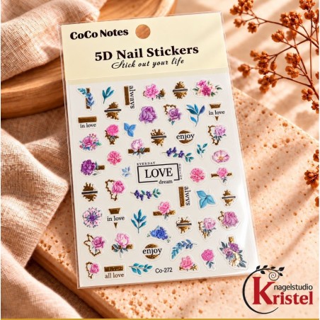 Easy Nail Art Sticker CoCo Notes B565
