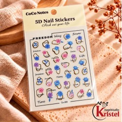 Easy Nail Art Sticker CoCo Notes B652