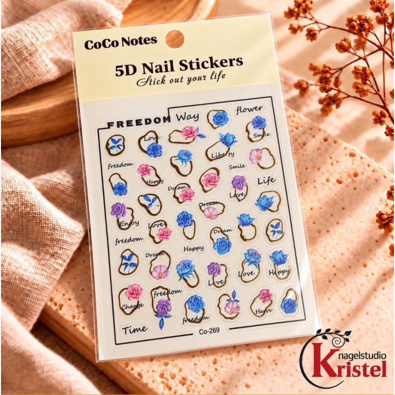 Easy Nail Art Sticker CoCo Notes B652