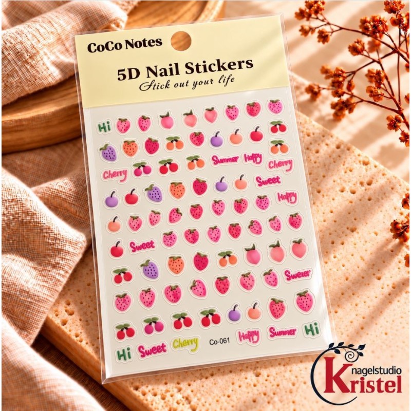 Easy Nail Art Sticker CoCo Notes B599