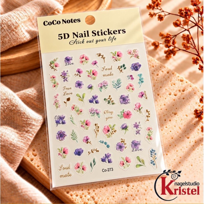 Easy Nail Art Sticker CoCo Notes B566