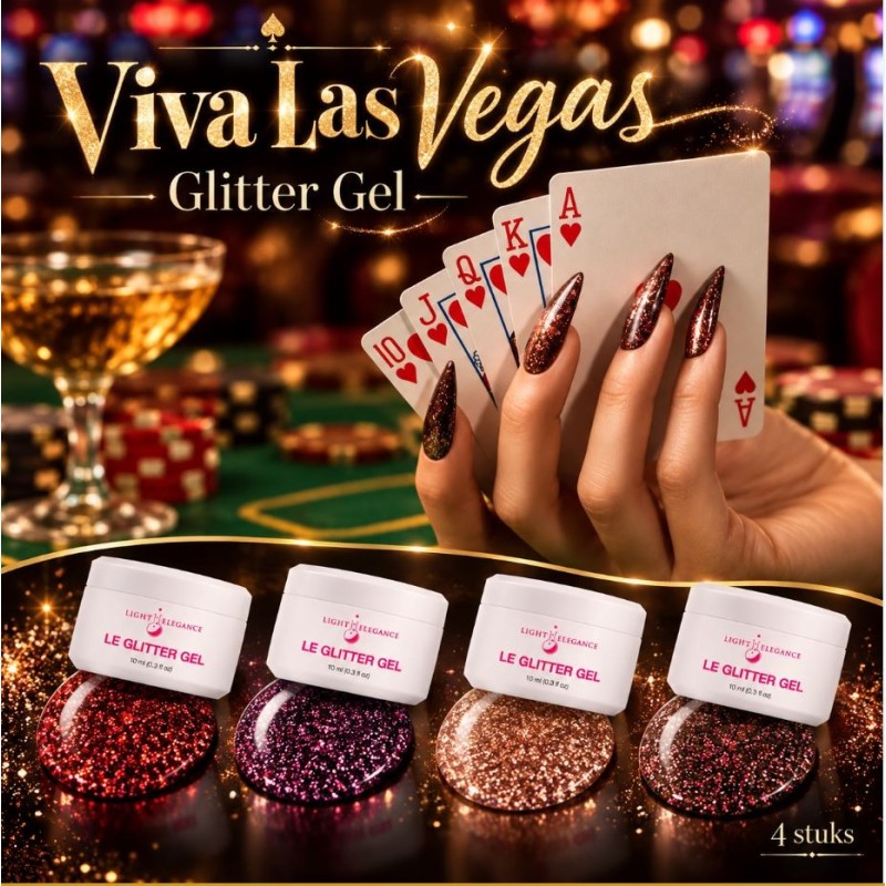 Viva Las Vegas Glitter Gel 4 stuks
